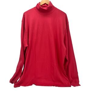 Vintage J Crew Turtleneck Mens XLT Oarsman Salmon Pink Pullover Coastal Cotton